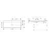 Hansgrohe Xelu Q Umývadlo 120x48 cm, bez prepadu, bez otvoru na batériu, SmartClean, biela 61045450-HG