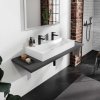 Hansgrohe Xevolos E Umývadlo 100x48 cm, bez prepadu, 2 otvory na batériu, SmartClean, biela 61111450-HG