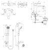 Ideal Standard CeraTherm Sprchový set s termostatom a umývadlovou batériou, 3 prúdy, chróm BC984AA