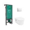 Hansgrohe EluPura Original S Set predstenovej inštalácie, klozetu EluPura Original S a dosky SoftClose, tlačidlo iFrame Original S, biela 60302450-HG