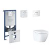 Grohe Rapid SLX Set predstenovej inštalácie, klozetu, dosky SoftClose a tlačidla Arena Cosmopolitan, Triple Vortex, alpská biela SANI11BB3108-GR