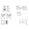 Grohe Rapid SLX Set predstenovej inštalácie, klozetu, dosky SoftClose a tlačidla Arena Cosmopolitan, alpská biela SANI11BB3112-GR