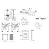Grohe Rapid SLX Set predstenovej inštalácie, klozetu, dosky SoftClose a tlačidla Skate Cosmopolitan, Moon White SANI11BB3115-GR