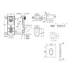 Grohe Rapid SL Set predstenovej inštalácie, klozetu, dosky SoftClose a tlačidla Arena Cosmopolitan, alpská biela SANI11BB3130-GR