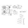 Grohe Rapid SL Set predstenovej inštalácie, klozetu, dosky SoftClose a tlačidla Skate Cosmopolitan, Moon White SANI11BB3131-GR