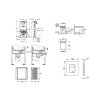 Grohe Rapid SLX Set predstenovej inštalácie, klozetu, dosky SoftClose a tlačidla Skate Cosmopolitan, kefovaný Cool Sunrise SANI11BB4101-GR