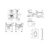 Grohe Rapid SLX Set predstenovej inštalácie, klozetu, dosky SoftClose a tlačidla Arena Cosmopolitan S, Triple Vortex, Cool Sunrise SANI11BB4110-GR