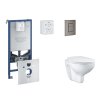 Grohe Rapid SLX Set predstenovej inštalácie, klozetu, dosky SoftClose a tlačidla Skate Cosmopolitan, kefovaný Hard Graphite SANI11BB5102-GR