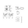 Grohe Rapid SLX Set predstenovej inštalácie, klozetu, dosky SoftClose a tlačidla Arena Cosmopolitan S, kefovaný Hard Graphite SANI11BB5103-GR
