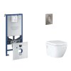 Grohe Rapid SLX Set predstenovej inštalácie, klozetu, dosky SoftClose a tlačidla Arena Cosmopolitan S, kefovaný Hard Graphite SANI11BB5109-GR