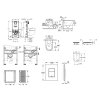 Grohe Rapid SLX Set predstenovej inštalácie, klozetu, dosky SoftClose a tlačidla Skate Cosmopolitan, kefovaný Hard Graphite SANI11BB5111-GR