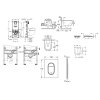 Grohe Rapid SLX Set predstenovej inštalácie, klozetu, dosky SoftClose a tlačidla Arena Cosmopolitan S, kefovaný Hard Graphite SANI11BB5112-GR