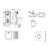 Grohe Rapid SL Set predstenovej inštalácie, klozetu, dosky SoftClose a tlačidla Arena Cosmopolitan S, kefovaný Hard Graphite SANI11BB5115-GR