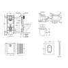 Grohe Rapid SL Set predstenovej inštalácie, klozetu, dosky SoftClose a tlačidla Arena Cosmopolitan S, Triple Vortex, kefovaný Hard Graphite SANI11BB5118-GR