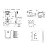 Grohe Rapid SL Set predstenovej inštalácie, klozetu, dosky SoftClose a tlačidla Arena Cosmopolitan S, kefovaný Hard Graphite SANI11BB5121-GR