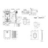 Grohe Rapid SL Set predstenovej inštalácie, klozetu, dosky SoftClose a tlačidla Arena Cosmopolitan S, kefovaný Hard Graphite SANI11BB5124-GR