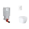 Grohe Uniset Set predstenovej inštalácie, klozetu, dosky SoftClose a tlačidla Arena Cosmopolitan, Triple Vortex, alpská biela SANI15BB3106-GR