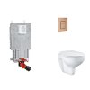 Grohe Uniset Set predstenovej inštalácie, klozetu, dosky SoftClose a tlačidla Skate Cosmopolitan, kefovaný Warm Sunset SANI15BB4103-GR