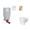 Grohe Uniset Set predstenovej inštalácie, klozetu, dosky SoftClose a tlačidla Arena Cosmopolitan S, kefovaný Cool Sunrise SANI15BB4104-GR