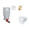 Grohe Uniset Set predstenovej inštalácie, klozetu, dosky SoftClose a tlačidla Arena Cosmopolitan S, Cool Sunrise SANI15BB4105-GR