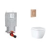 Grohe Uniset Set predstenovej inštalácie, klozetu, dosky SoftClose a tlačidla Skate Cosmopolitan, Triple Vortex, kefovaný Warm Sunset SANI15BB4108-GR