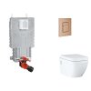 Grohe Uniset Set predstenovej inštalácie, klozetu, dosky SoftClose a tlačidla Skate Cosmopolitan, kefovaný Warm Sunset SANI15BB4113-GR