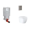 Grohe Uniset Set predstenovej inštalácie, klozetu, dosky SoftClose a tlačidla Skate Cosmopolitan, Triple Vortex, kefovaný Hard Graphite SANI15BB5105-GR