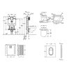 Grohe Uniset Set predstenovej inštalácie, klozetu, dosky SoftClose a tlačidla Arena Cosmopolitan S, Triple Vortex, kefovaný Hard Graphite SANI15BB5106-GR