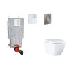 Grohe Uniset Set predstenovej inštalácie, klozetu, dosky SoftClose a tlačidla Arena Cosmopolitan S, Triple Vortex, kefovaný Hard Graphite SANI15BB5106-GR