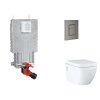 Grohe Uniset Set predstenovej inštalácie, klozetu, dosky SoftClose a tlačidla Skate Cosmopolitan, kefovaný Hard Graphite SANI15BB5108-GR