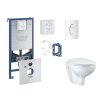 Grohe Rapid SLX Set predstenovej inštalácie, klozetu, dosky SoftClose, tlačidla Arena Cosmopolitan a súpravy na vhadzovanie tabliet, alpská biela SANI11BB3134-GR