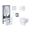 Grohe Rapid SLX Set predstenovej inštalácie, klozetu, dosky SoftClose a tlačidla Arena Cosmopolitan, alpská biela SANI11BB3135-GR