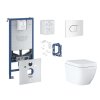 Grohe Rapid SLX Set predstenovej inštalácie, klozetu, dosky SoftClose, tlačidla Arena Cosmopolitan a súpravy na vhadzovanie tabliet, Triple Vortex, alpská biela SANI11BB3138-GR
