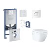 Grohe Rapid SLX Set predstenovej inštalácie, klozetu, dosky SoftClose, tlačidla Arena Cosmopolitan a súpravy na vhadzovanie tabliet, alpská biela SANI11BB3141-GR