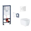 Grohe Rapid SL Set predstenovej inštalácie, klozetu, dosky SoftClose, tlačidla Arena Cosmopolitan a súpravy na vhadzovanie tabliet, alpská biela SANI11BB3156-GR