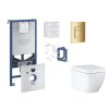 Grohe Rapid SLX Set predstenovej inštalácie, klozetu, dosky SoftClose, tlačidla Skate Cosmopolitan a súpravy na vhadzovanie tabliet, Triple Vortex, Cool Sunrise SANI11BB4145-GR