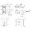 Grohe Rapid SL Set predstenovej inštalácie, klozetu, dosky SoftClose, tlačidla Skate Cosmopolitan a súpravy na vhadzovanie tabliet, kefovaný Cool Sunrise SANI11BB4162-GR