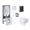 Grohe Rapid SLX Set predstenovej inštalácie, klozetu, dosky SoftClose, tlačidla Even a súpravy na vhadzovanie tabliet, phantom black SANI11BB5125-GR