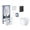 Grohe Rapid SLX Set predstenovej inštalácie, klozetu, dosky SoftClose, tlačidla Even a súpravy na vhadzovanie tabliet, Triple Vortex, phantom black SANI11BB5127-GR