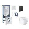 Grohe Rapid SLX Set predstenovej inštalácie, klozetu, dosky SoftClose, tlačidla Even a súpravy na vhadzovanie tabliet, phantom black SANI11BB5129-GR
