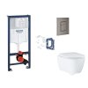 Grohe Rapid SL Set predstenovej inštalácie, klozetu, dosky SoftClose, tlačidla Skate Cosmopolitan a súpravy na vhadzovanie tabliet, kefovaný Hard Graphite SANI11BB5140-GR
