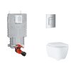 Grohe Uniset Set predstenovej inštalácie, klozetu, dosky SoftClose a tlačidla Skate Cosmopolitan, chróm SANI15BB2110-GR