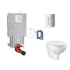 Grohe Uniset Set predstenovej inštalácie, klozetu, dosky SoftClose, tlačidla Skate Cosmopolitan a súpravy na vhadzovanie tabliet, chróm SANI15BB2113-GR