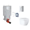 Grohe Uniset Set predstenovej inštalácie, klozetu, dosky SoftClose, tlačidla Skate Cosmopolitan a súpravy na vhadzovanie tabliet, Triple Vortex, matný chróm SANI15BB2116-GR