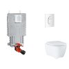 Grohe Uniset Set predstenovej inštalácie, klozetu, dosky SoftClose a tlačidla Arena Cosmopolitan, alpská biela SANI15BB3114-GR
