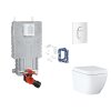 Grohe Uniset Set predstenovej inštalácie, klozetu, dosky SoftClose, tlačidla Arena Cosmopolitan a súpravy na vhadzovanie tabliet, Triple Vortex, alpská biela SANI15BB3121-GR