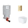 Grohe Uniset Set predstenovej inštalácie, klozetu, dosky SoftClose a tlačidla Skate Cosmopolitan, Cool Sunrise SANI15BB4117-GR
