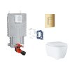 Grohe Uniset Set predstenovej inštalácie, klozetu, dosky SoftClose, tlačidla Skate Cosmopolitan a súpravy na vhadzovanie tabliet, Cool Sunrise SANI15BB4131-GR