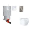 Grohe Uniset Set predstenovej inštalácie, klozetu, dosky SoftClose a tlačidla Arena Cosmopolitan S, kefovaný Hard Graphite SANI15BB5109-GR