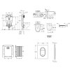 Grohe Uniset Set predstenovej inštalácie, klozetu, dosky SoftClose a tlačidla Arena Cosmopolitan S, kefovaný Hard Graphite SANI15BB5112-GR